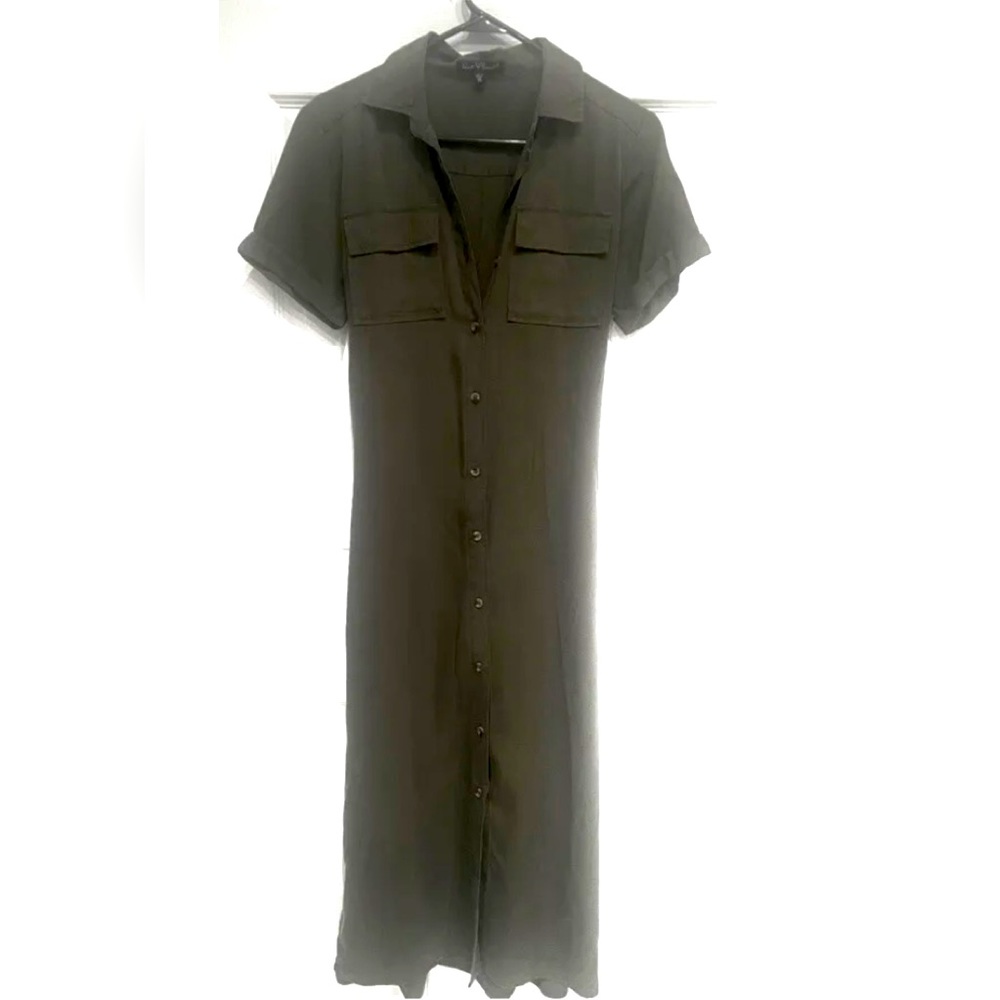 Velvet Heart Midi Utility Shirt Dress XS